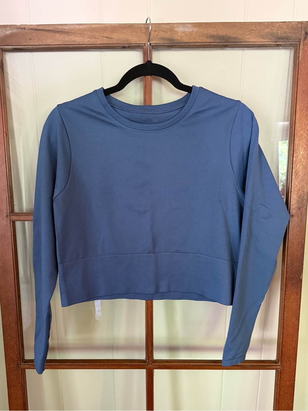 OFFLINE By Aerie Sidewalk Seamless Long Sleeve Cropped Athleisure T-Shirt Top XL - Picture 5 of 9